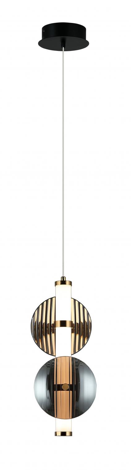 Люстра MDM-8344/2 SG BK+BR черный/латунь 9W LED 3000K d150 h1440, HAO24